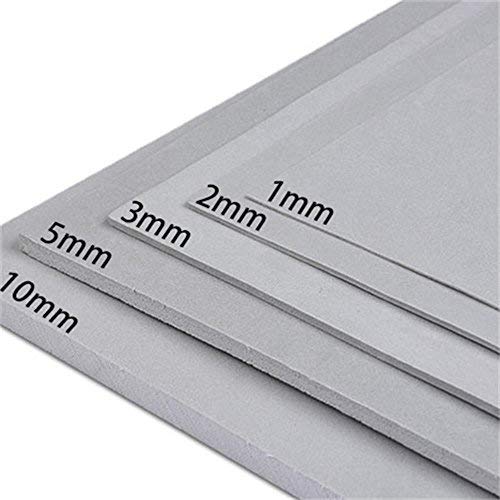 Sixam Hojas de Espuma EVA para niños Modelo Cosplay Craft 13"× 39" Grosor 1-10mm Gris