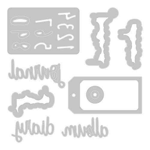 Sizzix Thinlits Troqueles 9PK Frases para diario