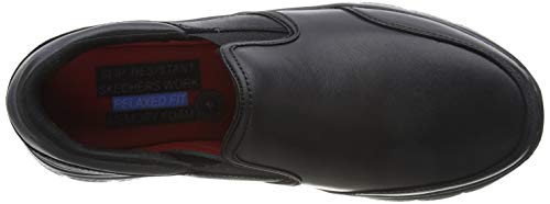 Skechers Flex Advantage Sr, Cordless Shoes for Men, Black (Black Black), 10 UK (45 EU)