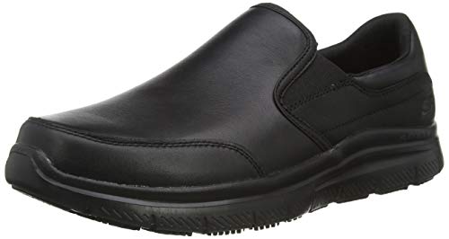 Skechers Flex Advantage Sr, Cordless Shoes for Men, Black (Black Black), 10 UK (45 EU)