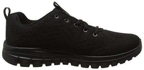 Skechers Women 12615 Low-Top Trainers, Black (Black Mesh/Trim Bbk), 7 UK (40 EU)