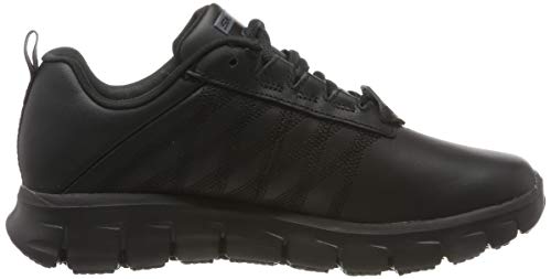 Skechers Women's Sure Track Erath - Ii Lace-up Sneakers, Black (Black Leather Blk), 4 UK (37 EU)