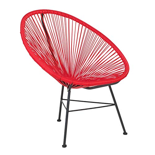 SKLUM Pack 2 Sillas New Acapulco Polietileno - Acero Rojo Amapola - (Elige Color)