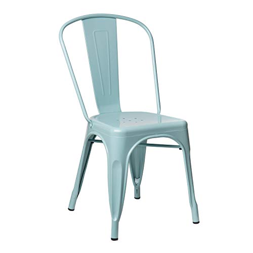 SKLUM Silla LIX Azul Isla Paraíso Comedor Estilo Industrial Acabado Brillante