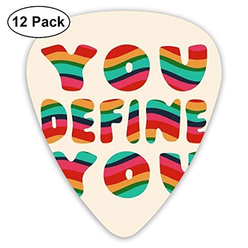 Slaytio - Juego de 12 púas de Guitarra (0,96 mm, 0,71 mm, 0,46 mm, para Guitarra, mandolina y bajo, eléctrico)