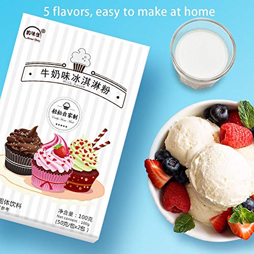 SmallPocket Helado En Polvo Helado Casero 100G DIY Pine Hace Deliciosos Helados Caseros A La Antigua Y Postres Congelados De Varios Sabores