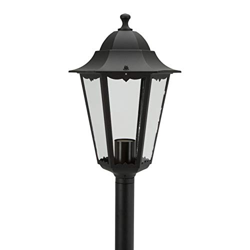 Smartwares 10.009.16 Farol clásico, aluminio/cristal, Negro, 1.25 m