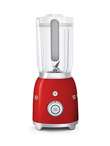 SMEG Batidora BLF01RDEU, 800 W, 0.45 litros, Metal, plástico, 4 Velocidades, rojo