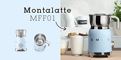 Smeg MFF01PBEU Espumador de leche, azul