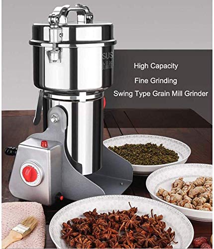 SOAR Molinillo de Grano Acero 800G eléctrico Molinos de Granos de Polvo Grinder/Acero Ultra Molinillo de una máquina pulverizador/for el hogar Comercial Hierba Pimienta Picante café de maíz