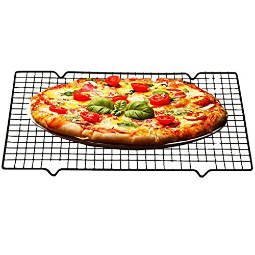 SODIAL 1 Pieza de Estante de enfriamiento Antiadherente de Acero Carbono Rejilla de enfriamiento Bandeja de Hornear para Bizcocho Galleta Pie Pan Tarta