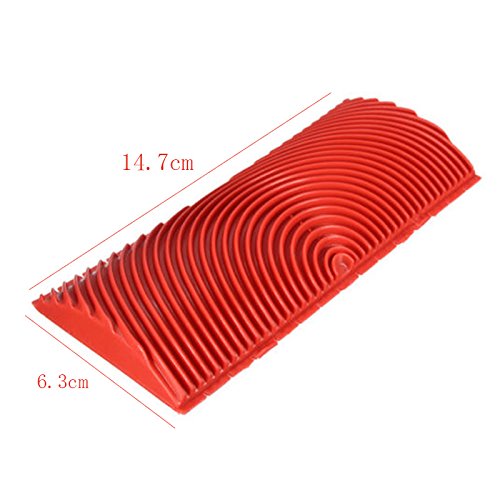 SODIAL 2 unids Grano de Madera grano de Goma Patin Pintura Efectos DIY Decoracion de La Pared herramientas