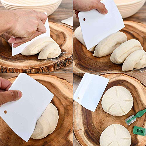 SODIAL Canasta de Pan en Conserva de 6 Piezas Raspador de Pan de Pan de Masa Fermentada Ovalado, la EleccióN Pan Casero Artesanal con Principiantes de Masa Fermentada