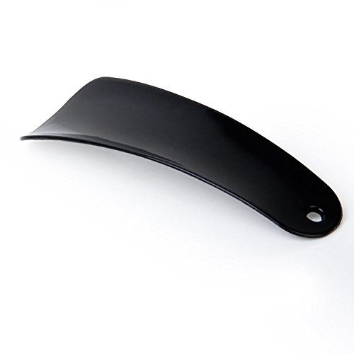 SODIAL(R) 4.7 pulgadas calzador levantador plastico antideslizante negro Robusto Flexible