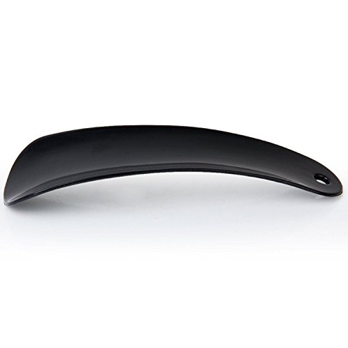 SODIAL(R) 4.7 pulgadas calzador levantador plastico antideslizante negro Robusto Flexible