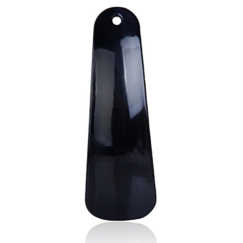 SODIAL(R) 4.7 pulgadas calzador levantador plastico antideslizante negro Robusto Flexible