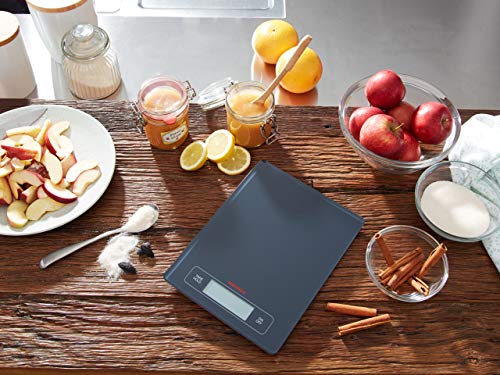 Soehnle Page Profi - Báscula de cocina de vidrio, Antracita, Negro