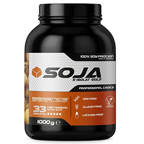Soja Isolate GOLD - (100% vegetariana de proteína de soja natural, aislado lactosa, proteína natural), 1000g chocolate