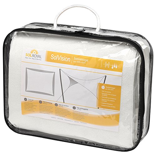 Sol Royal SolVision HS9 Vela de Sombra Toldo Parasol 400x200 cm HDPE Transpirable Blanco protección UV