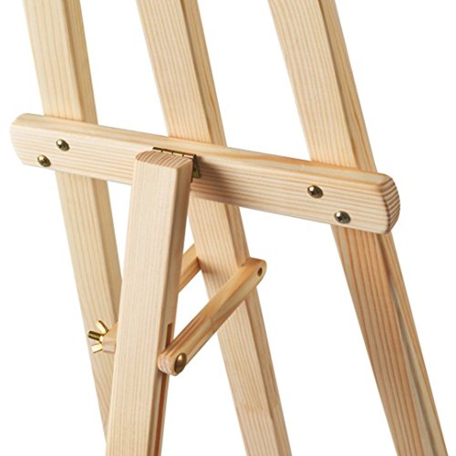Solagua Caballete de Madera de Pino Color Natural para Pintar o Soporte de Carteles en Todo Tipo de Eventos,transportable Ligero y Estable (140 cm, Natural)