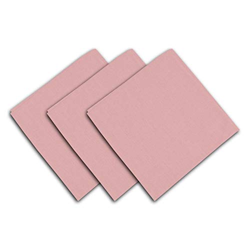 Soleil d'ocre Lote de 3 servilletas de algodón Panama Rosa