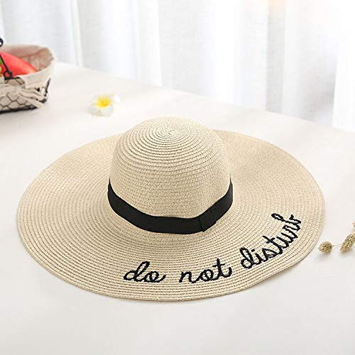 Sombrero De Playa para Gorra Bordada De ala Grande para Mujer, Sombrero De Paja De Verano, Sombreros Juveniles para Mujeres, Sombreros para El Sol, Sombreros De Playa, Venta 5