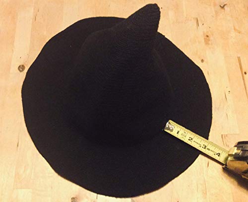 Sombrero Mujer Halloween Sombrero Bruja Grande de Lana Gorro de Punta Plegable Disfraz para Fiesta Cosplay Carnaval