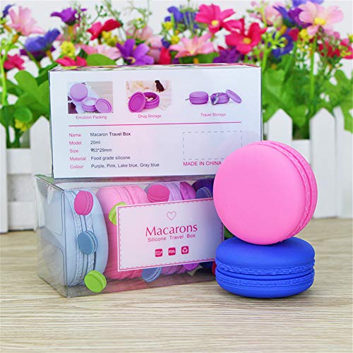Songlela Silicona Cosmética Contenedores Tarro de Crema con Tapas Selladas, Libre de BPA para Aceites Esenciales de Viaje Cosméticos Polvos Cremas Pomadas Grasa Pequeño Recipiente - 20 ml, 4 Pedazos