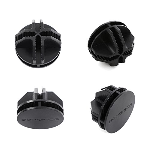 SONGMICS 20 x Pieza de unión Conector de plástico Accesorio para Armario Modular Negro ALPC0B-20