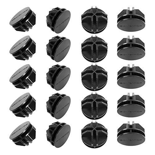 SONGMICS 20 x Pieza de unión Conector de plástico Accesorio para Armario Modular Negro ALPC0B-20