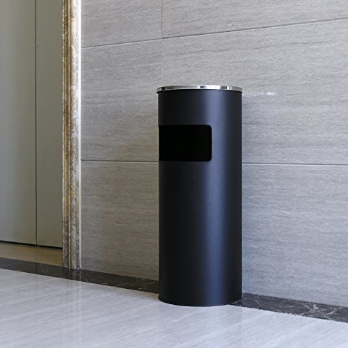 SONGMICS 30 L Cubo de Basura de Acero Inoxidable Cenicero LTB17C