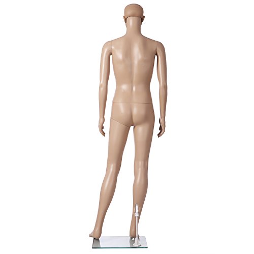 SONGMICS Maniquí Mascurino, Hombre Realista con Rasgos Desmontable, para Fotografías y Escaparates MPGM18