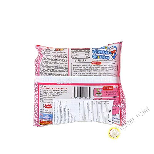 Sopa de fideos instantáneos de camarón agria especias ACECOOK 75g de Vietnam - Pack de 12 unidades