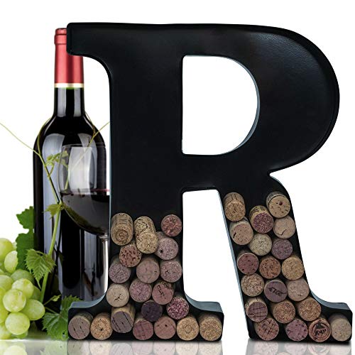 Soporte de Corcho de Metal para Letras de Vino con Kit de Montaje en Pared Gratis, A-ZZ