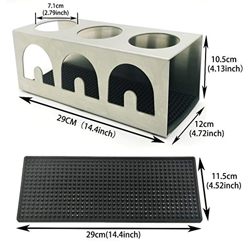 Soporte para botellas de soda, acero inoxidable, resistente al óxido, con bandeja de goteo extraíble para botellas SodaStream y Emil