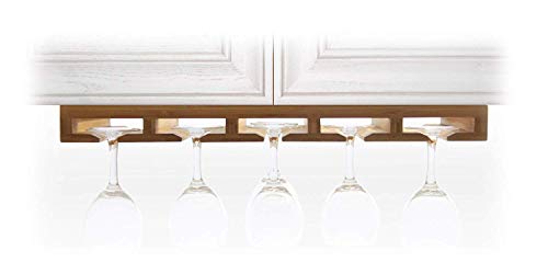 Soporte para copas de vino colgantes, hecho de bambú