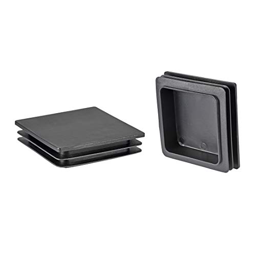 sourcing map 4uds 100x100mm Tapón cuadrado de Tubo de plástico para Pasamanos Escalera Barandilla