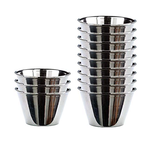 Space Home - Flanero Individual - Acero Inoxidable - Set de 12 - Diámetro 8 cm