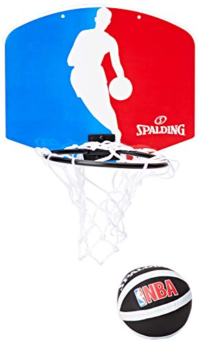 Spalding NBA Logoman (77-602Z) Minicanasta, Unisex niños, Azul/Rojo/Blanco, Talla Única