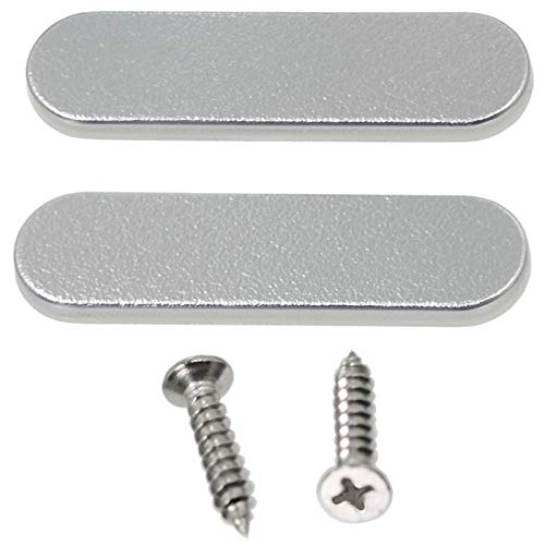 Spares2go - Tiradores universales para puerta de frigorífico o congelador (190 mm), color plateado y gris
