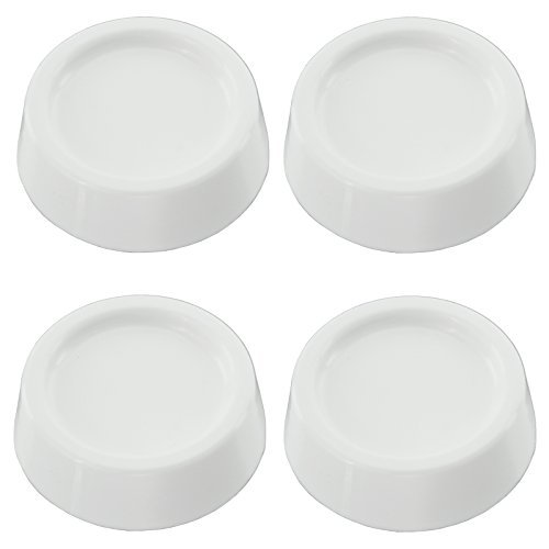 SPARES2GO universales contra vibraciones de caucho de ratón Pies para todas las marcas de Lavadora (paquete de 4, antideslizante, blanco , de 64 mm x 57 mm x 45 mm)
