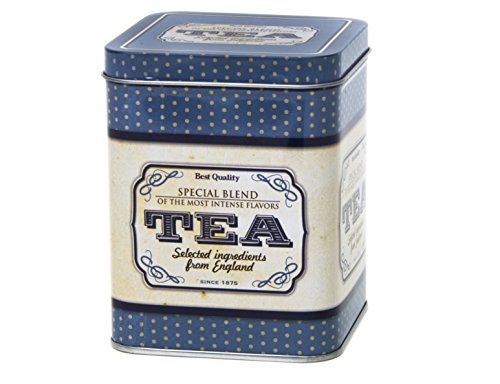 Special BLEND – Tapa cuadrada con bisagras de estilo retro y vintage, 200 g, lata de almacenamiento de cocina, 11 cm