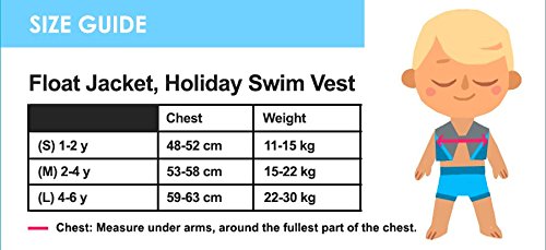Splash About, Go Splash, Chaleco de natación para niños, Azul (Vintage Moby), 2 - 4 años