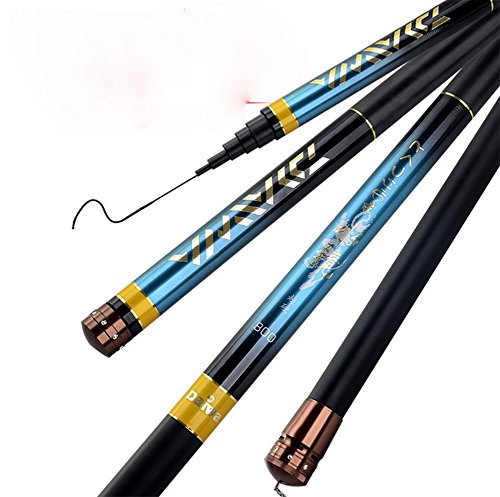 sports Mar al Aire Libre Pesca sección Larga caña, Ultra Ligera contracción caña de Pescar de Fibra de Carbono Taiwan Lejos lanzando Pescados-A 8m