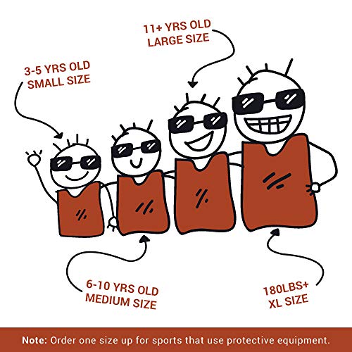 SportsRepublik Petos de Futbol para Niños, Jóvenes y Adultos (Paquete de 12) - Petos Deportivos
