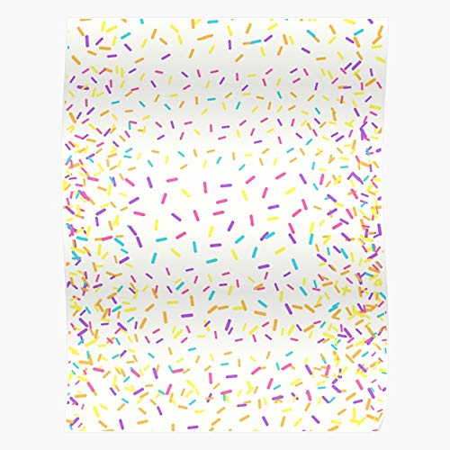 Sprinkles Fun Cake Birthday Celebration Celebrate Pattern Cute Impresionantes carteles para la decoración de la habitación impresos con la última tecnología moderna sobre papel semibrillante