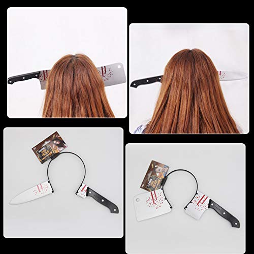 SQINAA 2pcs de Halloween Horror Realista Diadema de plástico de tomadura de Pelo de la simulación del Pelo Venda Principal decoración de la Hebilla Cosplay Atrezzo