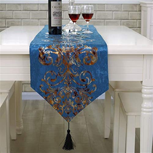 Squisito Runner da tavolo Tabla Corredor de la Tabla de té Tabla TV Zapatos Gabinete decoración Dorado Tela de Mesa per Feste, ristoranti e attività all'aperto