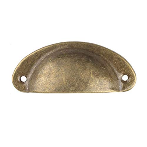 Sqxaldm Tirador de Concha Tiradores de Cajón Antiguo Manijas de Concha Vintage Cajones con Tornillos Tiradores de Hierro Antiguos Pomos de Muebles de Cocina Mango de Concha Vintage Antiguo(24 Piezas)