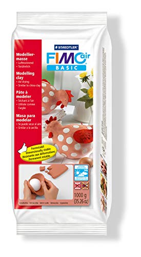 STAEDTLER-8101-76 ST Pasta de modelar Secado al Aire, Color Terracota, 1 kg (8101-76)